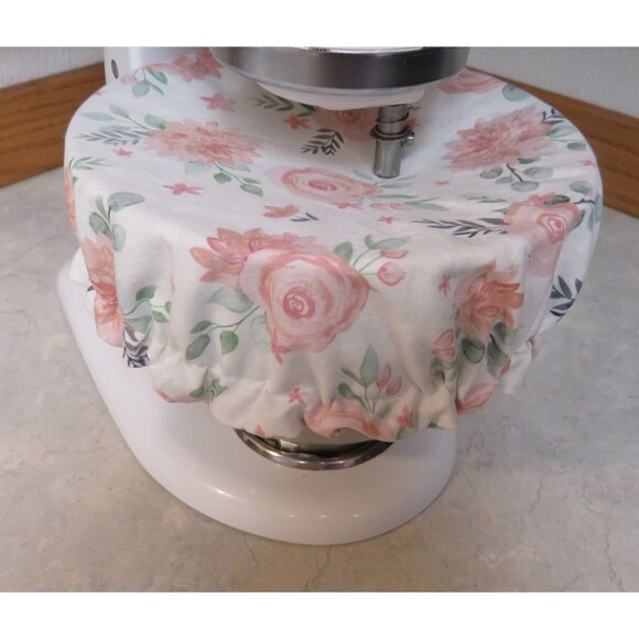 Kitchenaid Bowl Cover Reversible Pink Roses and Farmhouse Chicken Mixer Cover - Picture 1 of 6